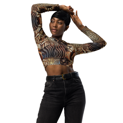 Custom Designed Recycled Long-Sleeve Crop Top