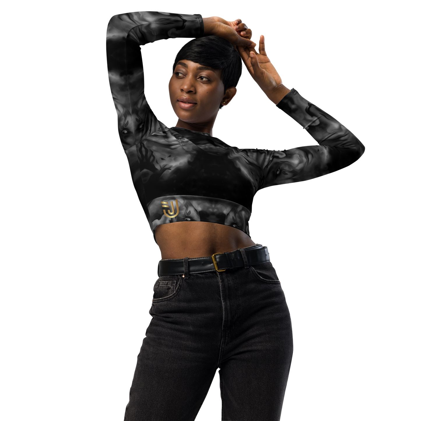 Custom Designed Long-Sleeved Crop Top