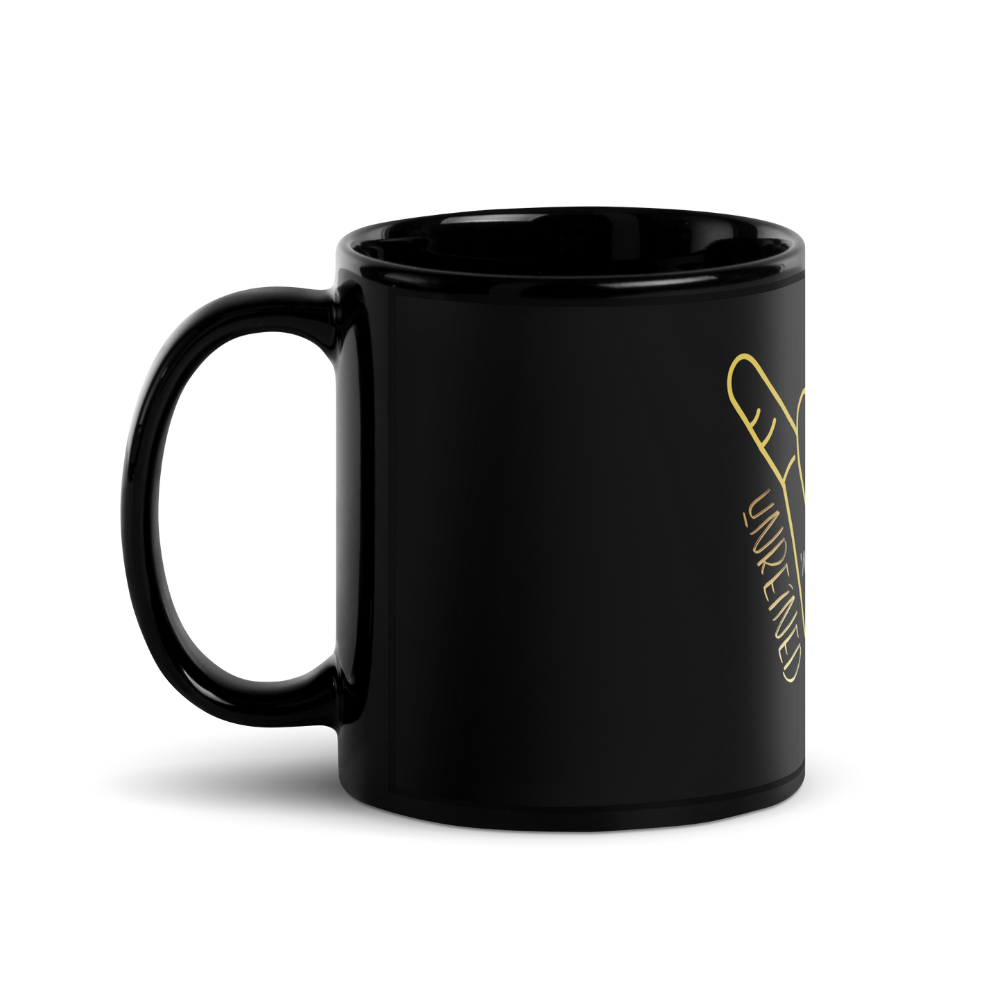 "Shaka" Design Black Glossy Coffee Mug