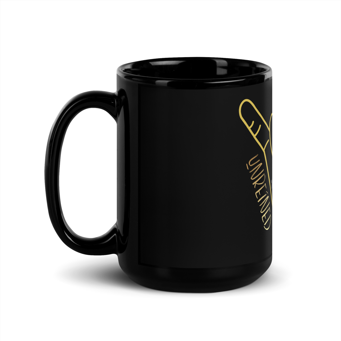 "Shaka" Design Black Glossy Coffee Mug