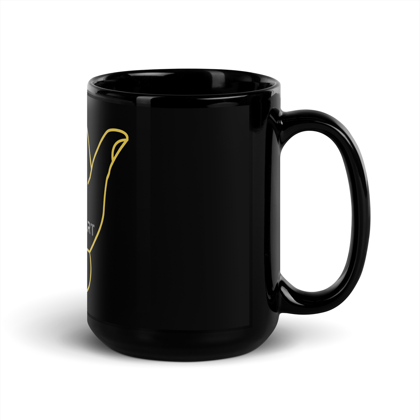 "Shaka" Design Black Glossy Coffee Mug